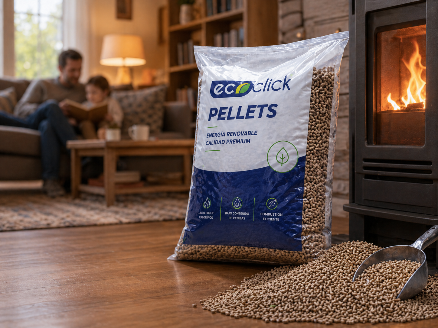 Pellet Ecoclick para calefacci&oacute;n en el hogar